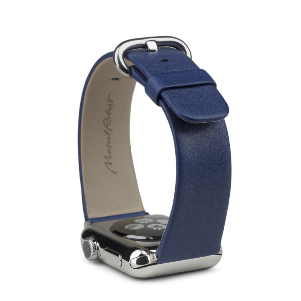 bracelet cuir Apple Watch 41 / 42mm bleu royal