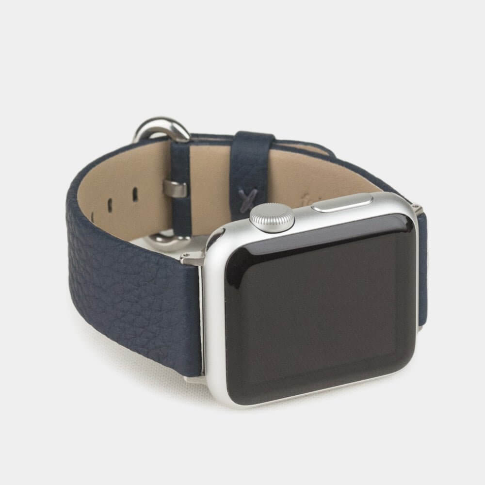 Leather Strap Apple Watch 45/46mm Blue | Marcel Robert - 9
