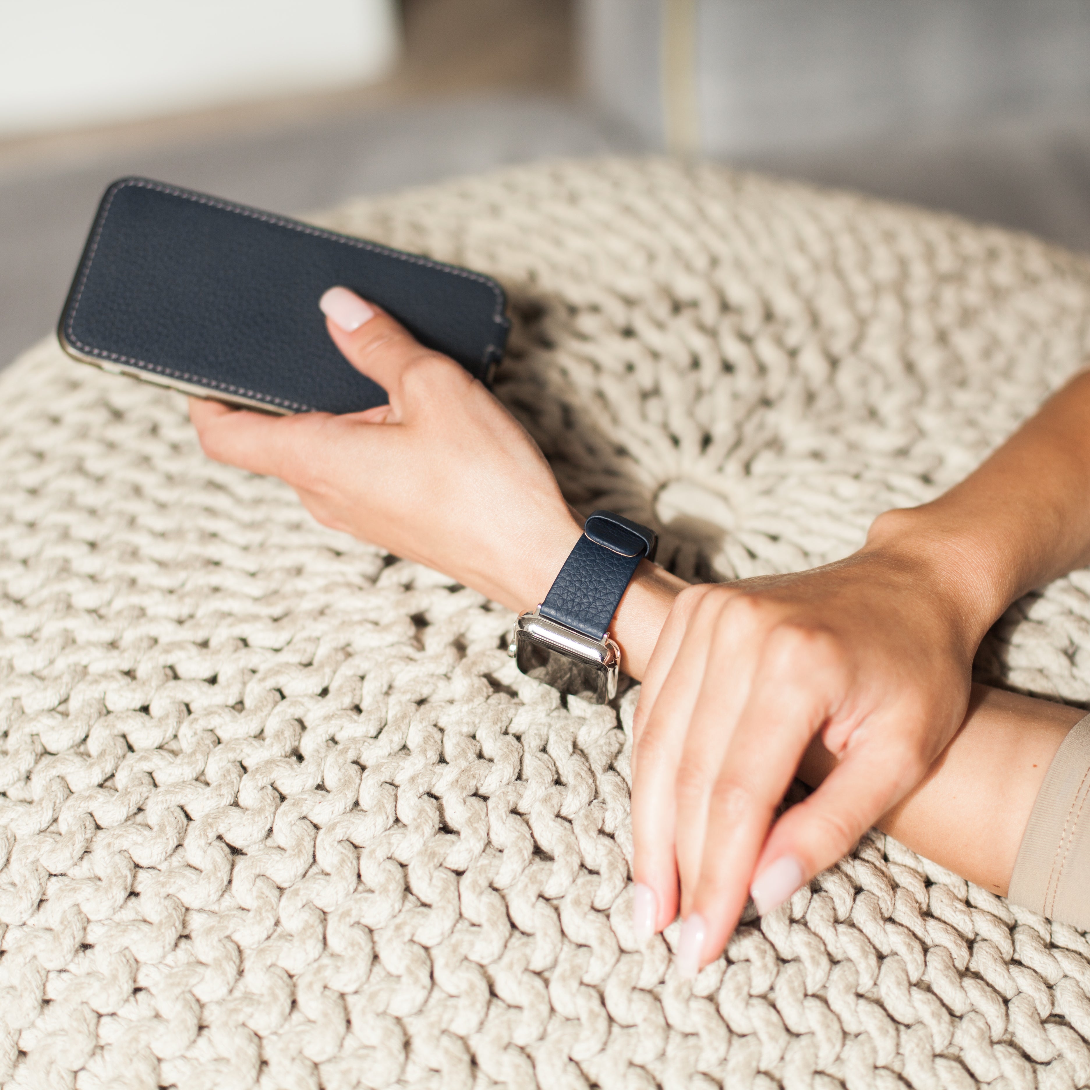 Correa Apple Watch mujer 41/42 mm de piel granulada