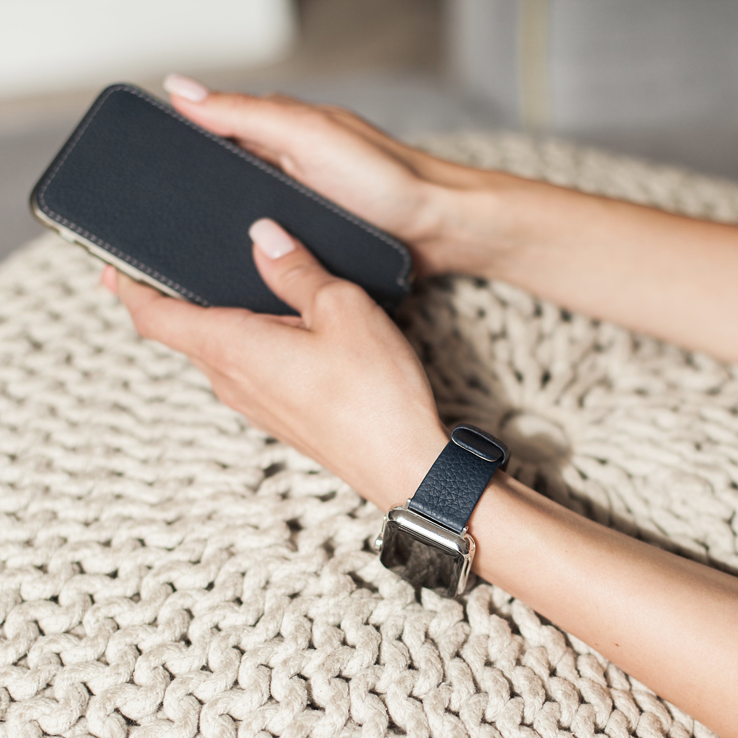 Correa Apple Watch mujer 41/42 mm de piel granulada