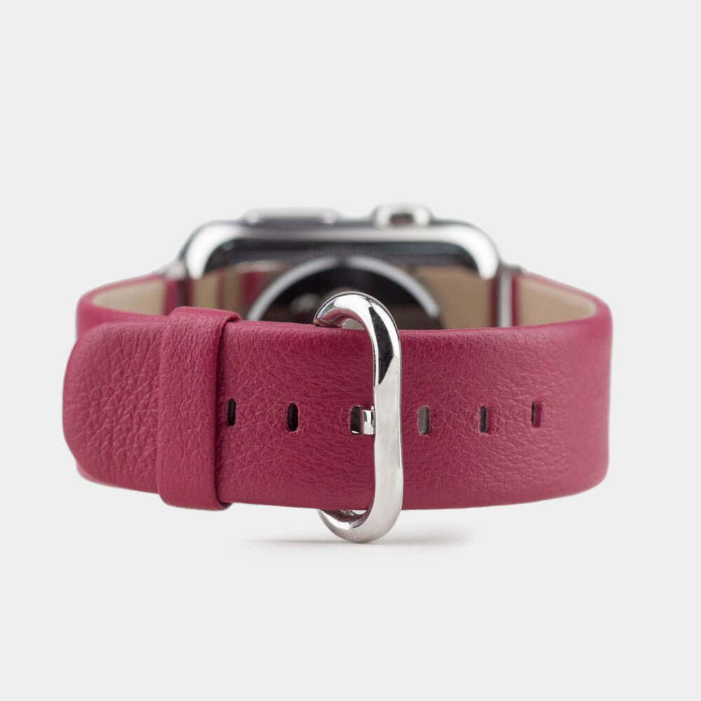 Calfskin Strap Apple Watch 45/46mm Fuchsia | Marcel Robert - 0