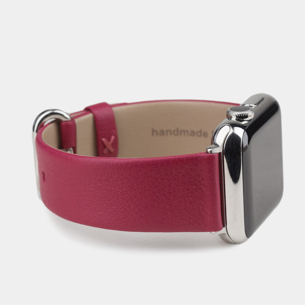 bracelet cuir Apple Watch 40 / 41mm fushia