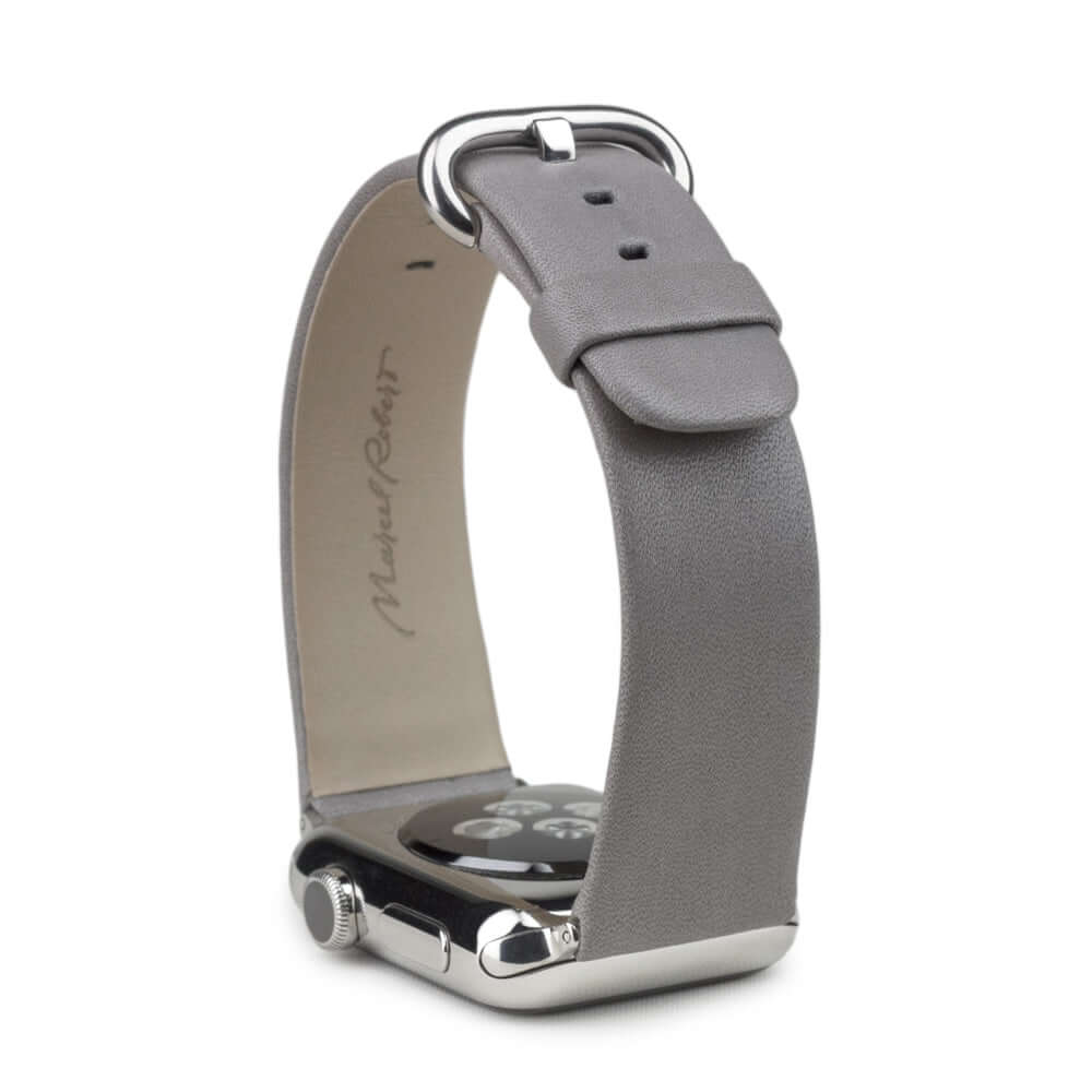 Leather Strap Apple Watch 45/46mm Grey | Marcel Robert - 2