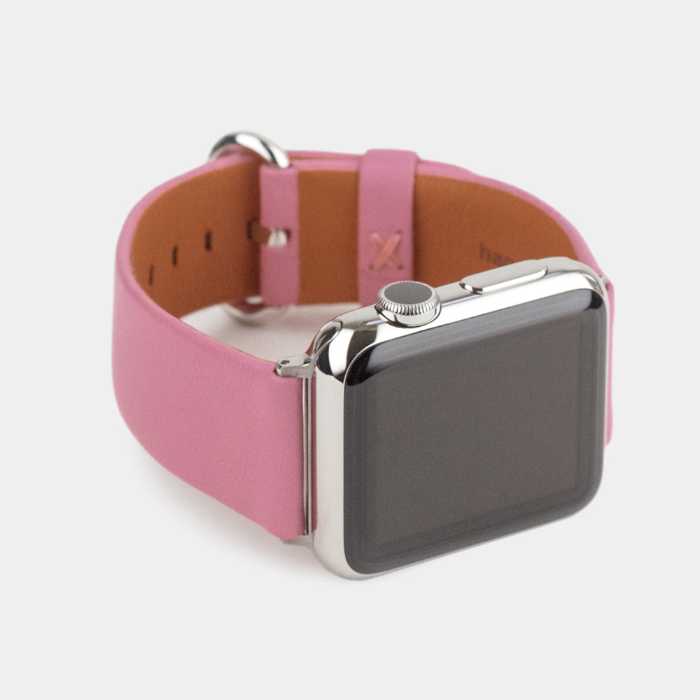 bracelet cuir Apple Watch 41 / 42mm rose