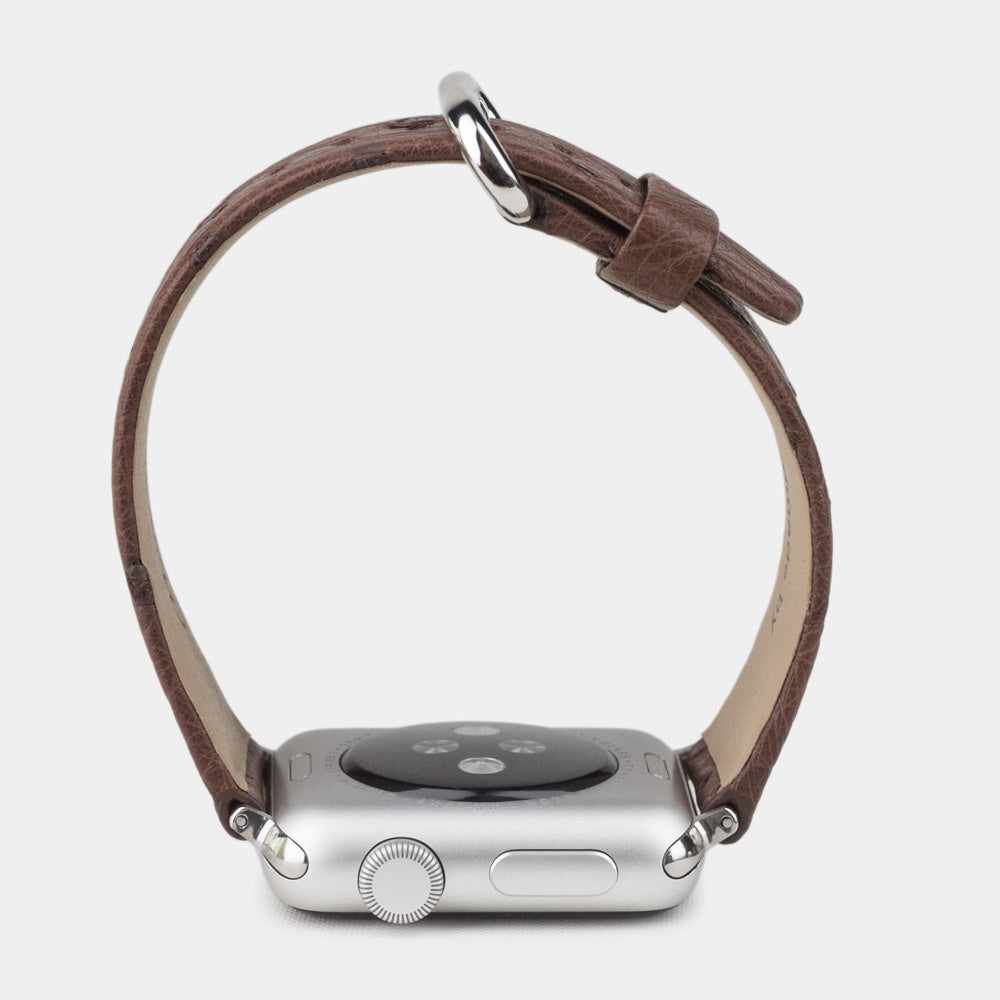 bracelet autruche Apple Watch 40 / 41mm brun