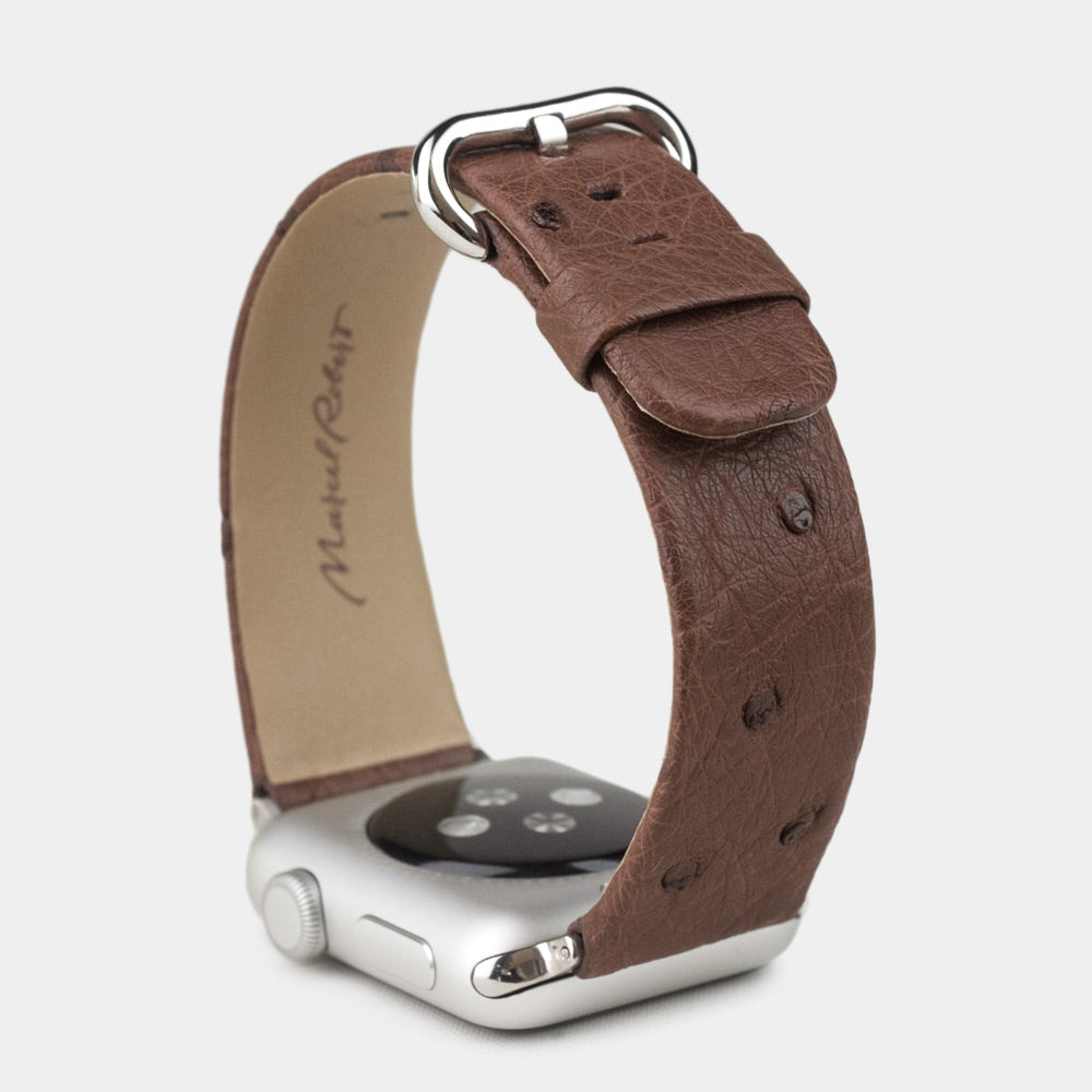 bracelet autruche Apple Watch 40 / 41mm brun