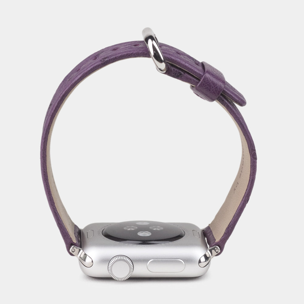 bracelet autruche Apple Watch 40 / 41mm violet