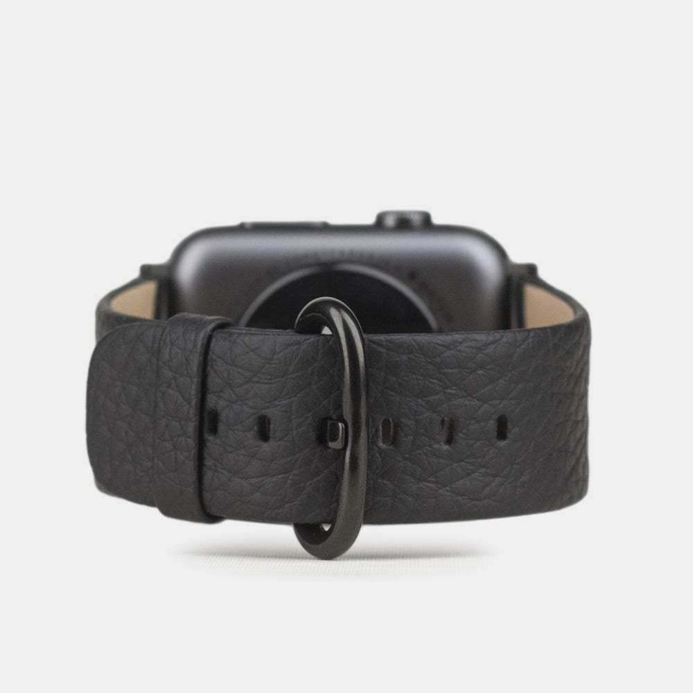 bracelet cuir Apple Watch 40 / 41mm noir grainé