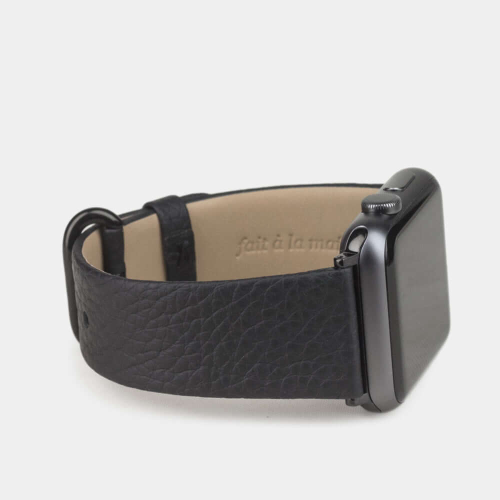 Leather Strap Apple Watch 45/46mm Black grained | Marcel Robert - 8