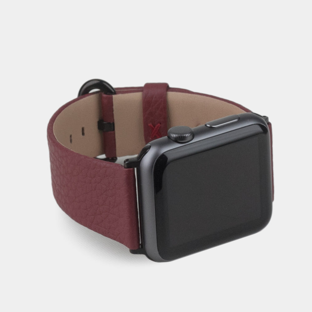 bracelet cuir Apple Watch 40 / 41mm bordeaux