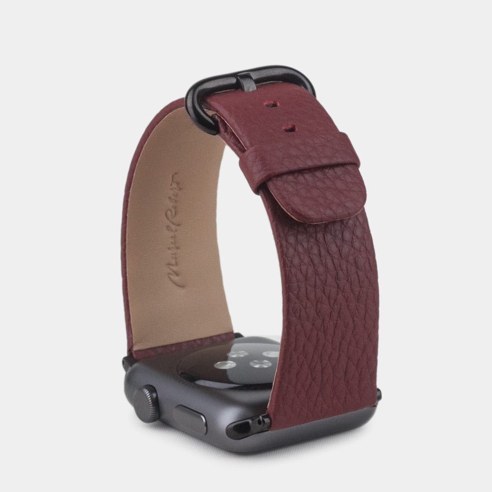 bracelet cuir Apple Watch 40 / 41mm bordeaux