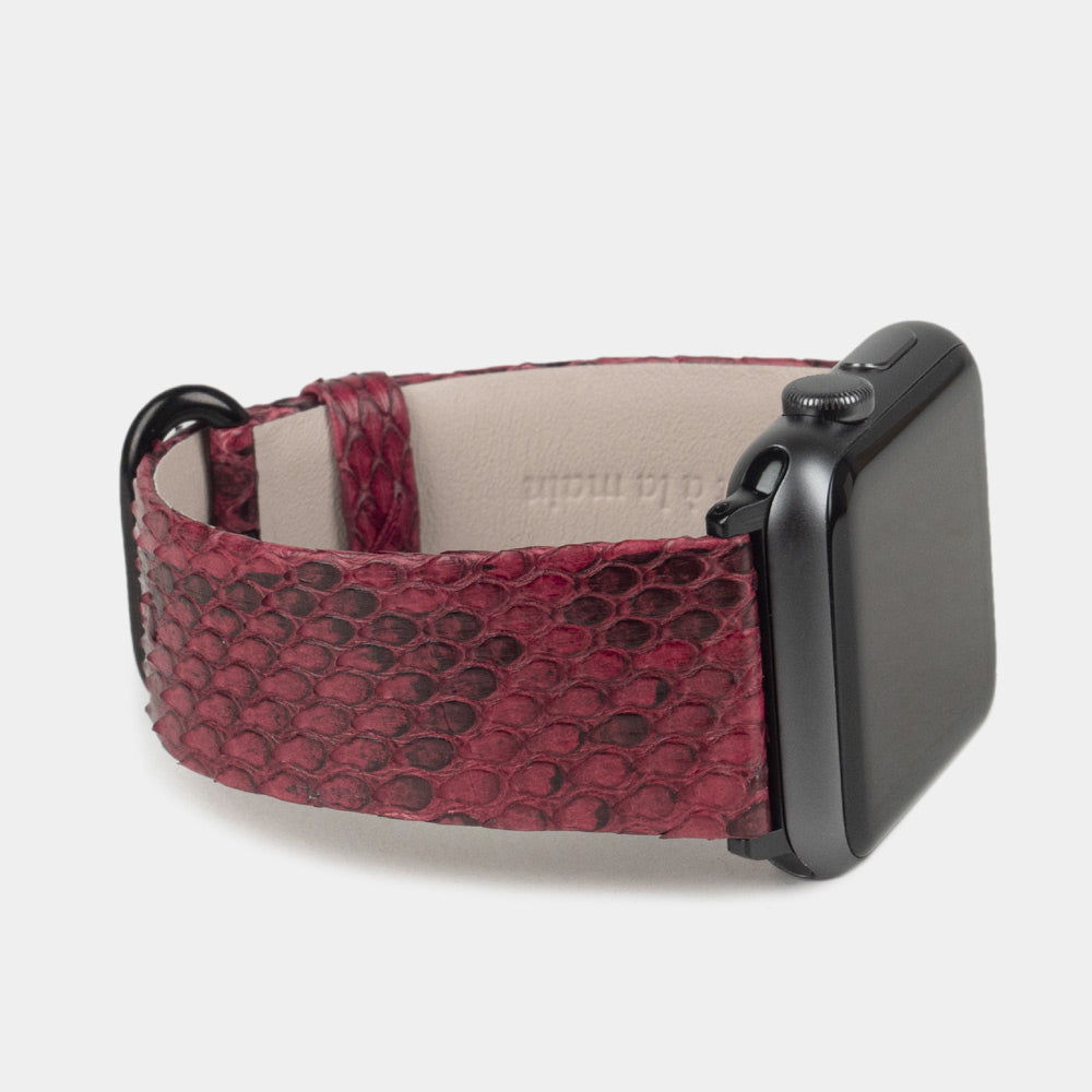 strap apple watch 40 / 41mm python bordeaux