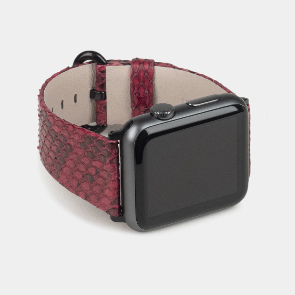 strap apple watch 40 / 41mm python bordeaux