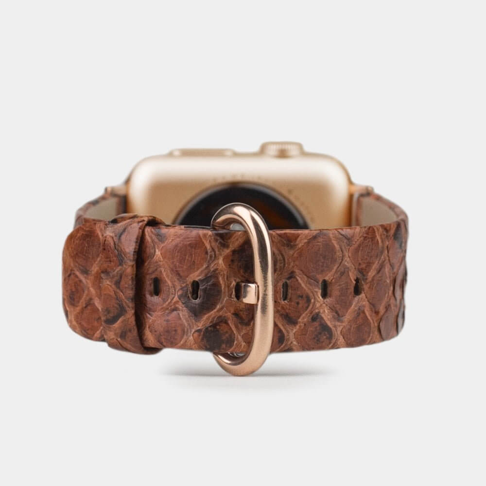 Gold Python Leather Strap Apple Watch 41/42mm | Marcel Robert - 14