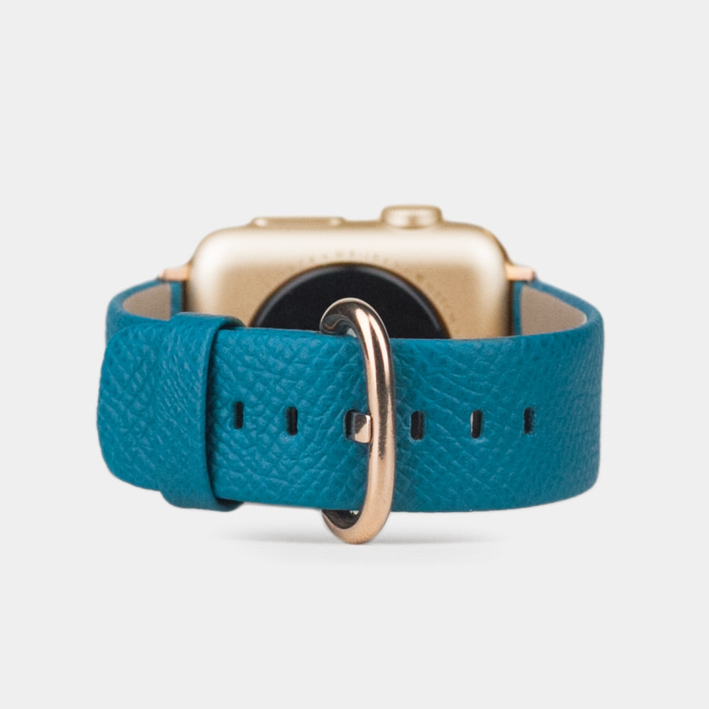 bracelet cuir Apple Watch 40 / 41mm bleu aquamarine