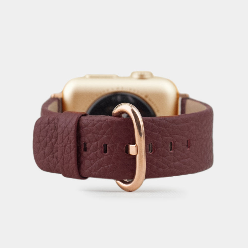 bracelet cuir Apple Watch 41 / 42mm bordeaux