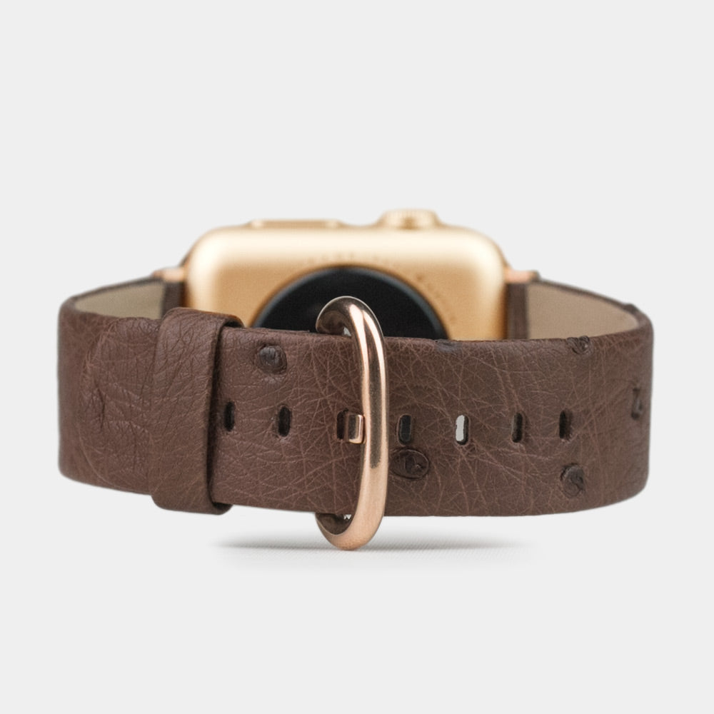 Bracelet Apple Watch femme 41/42 mm en cuir d'autruche