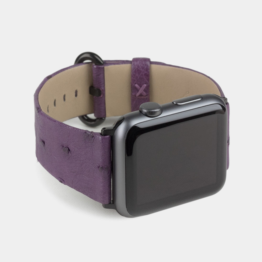 bracelet autruche Apple Watch 40 / 41mm violet