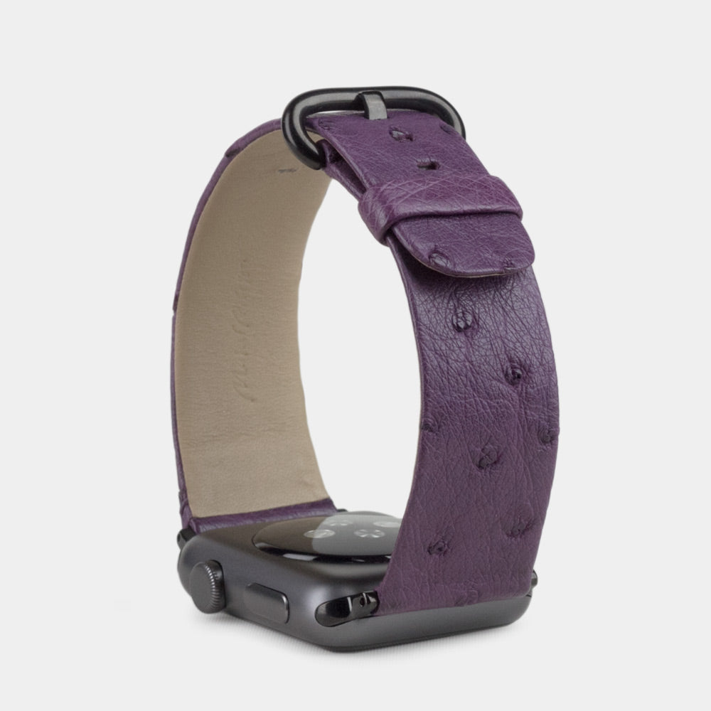 bracelet autruche Apple Watch 40 / 41mm violet