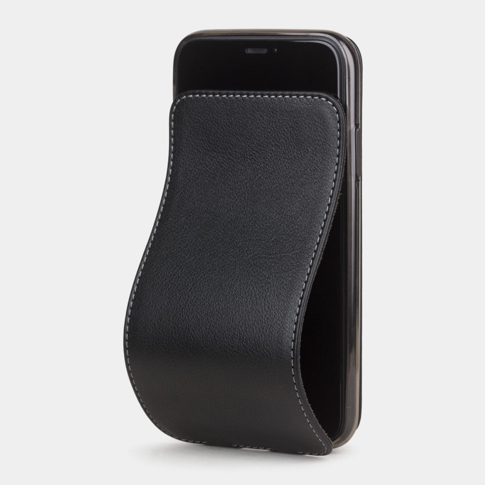 leather iphone 11 case in black - 0