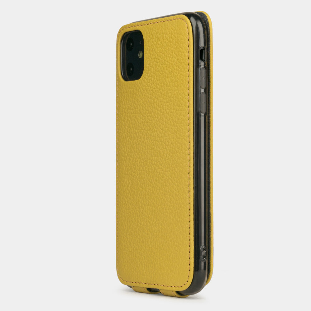 Premium Leather Case iPhone 11 Yellow | Marcel Robert - 4