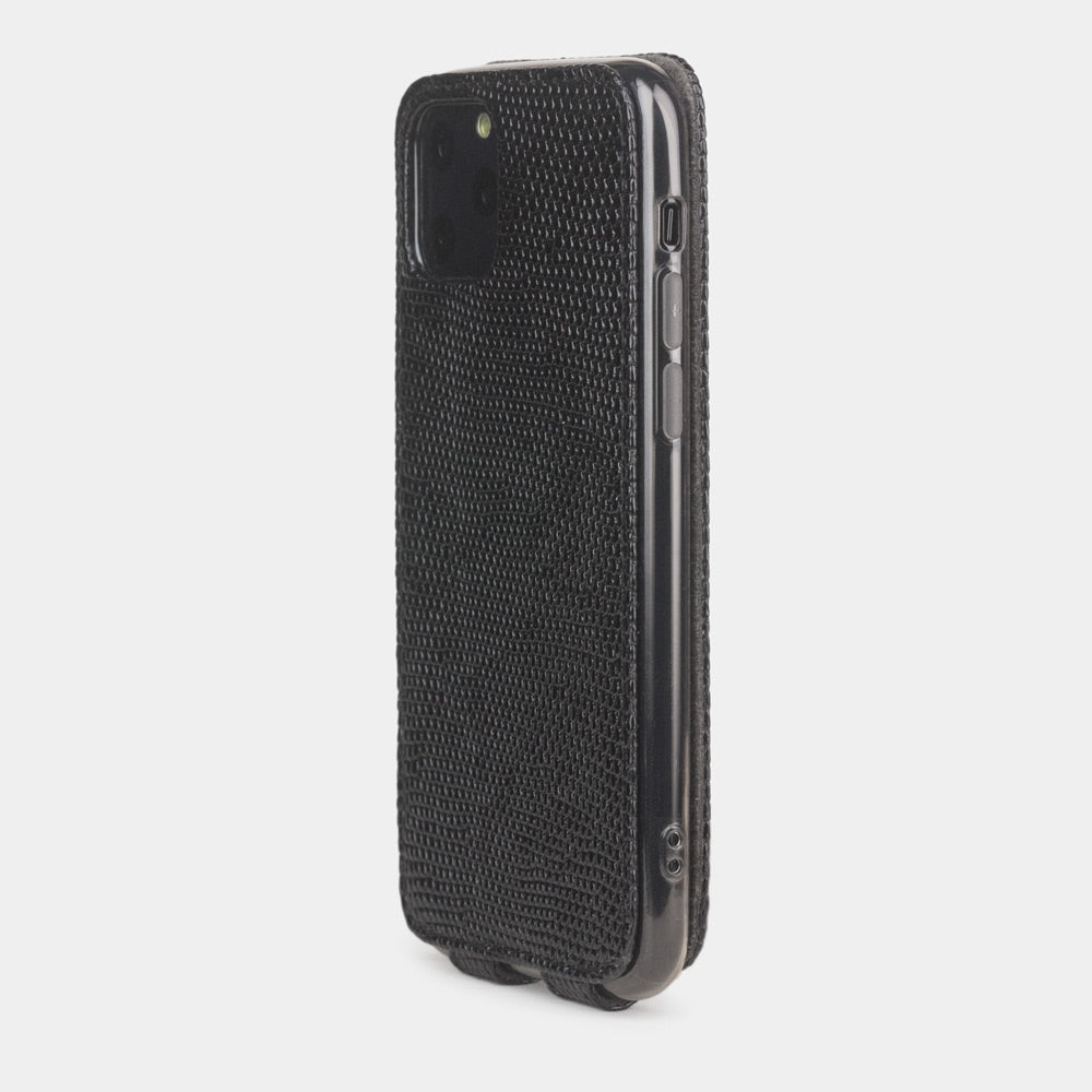 Premium Lizard Leather Case iPhone 11 Black | Marcel Robert - 3