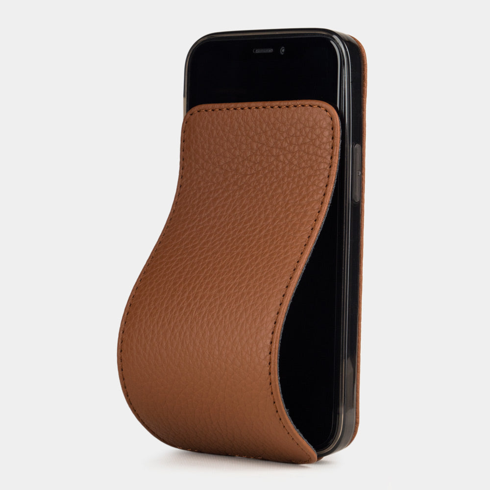 etui cuir iPhone 12 mini caramel