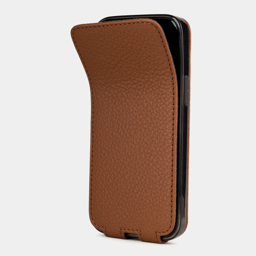 etui cuir iPhone 12 mini caramel