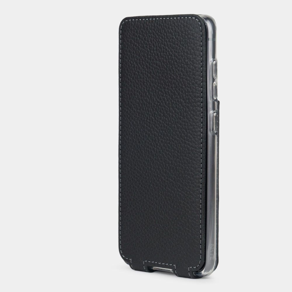 Leather Flip Case Galaxy S21 FE Black | Marcel Robert - 2