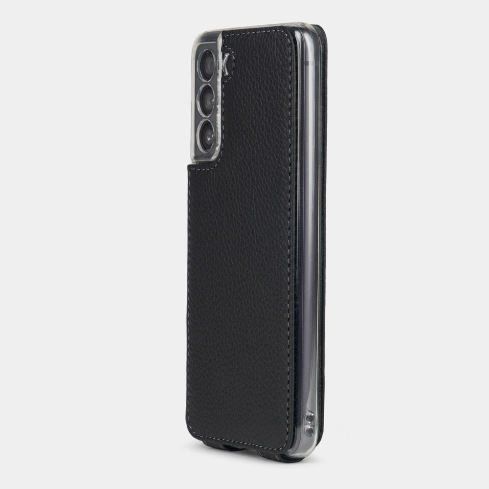 Leather Flip Case Galaxy S21 FE Black | Marcel Robert - 4