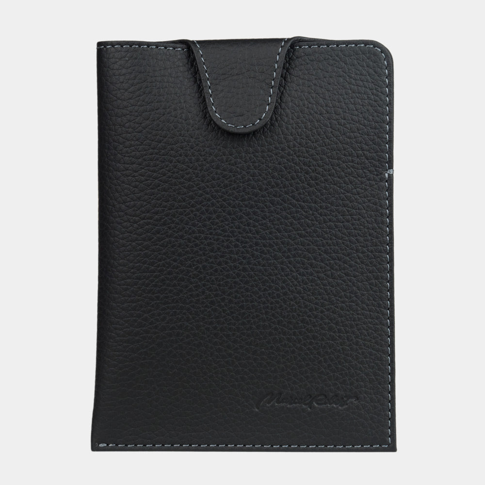 leather passport holder London black