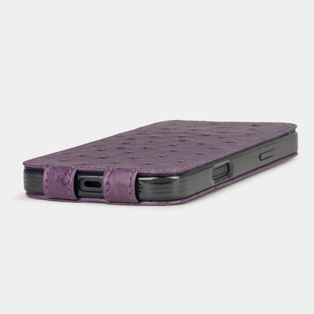 custodia iPhone 16 pro max struzzo viola 