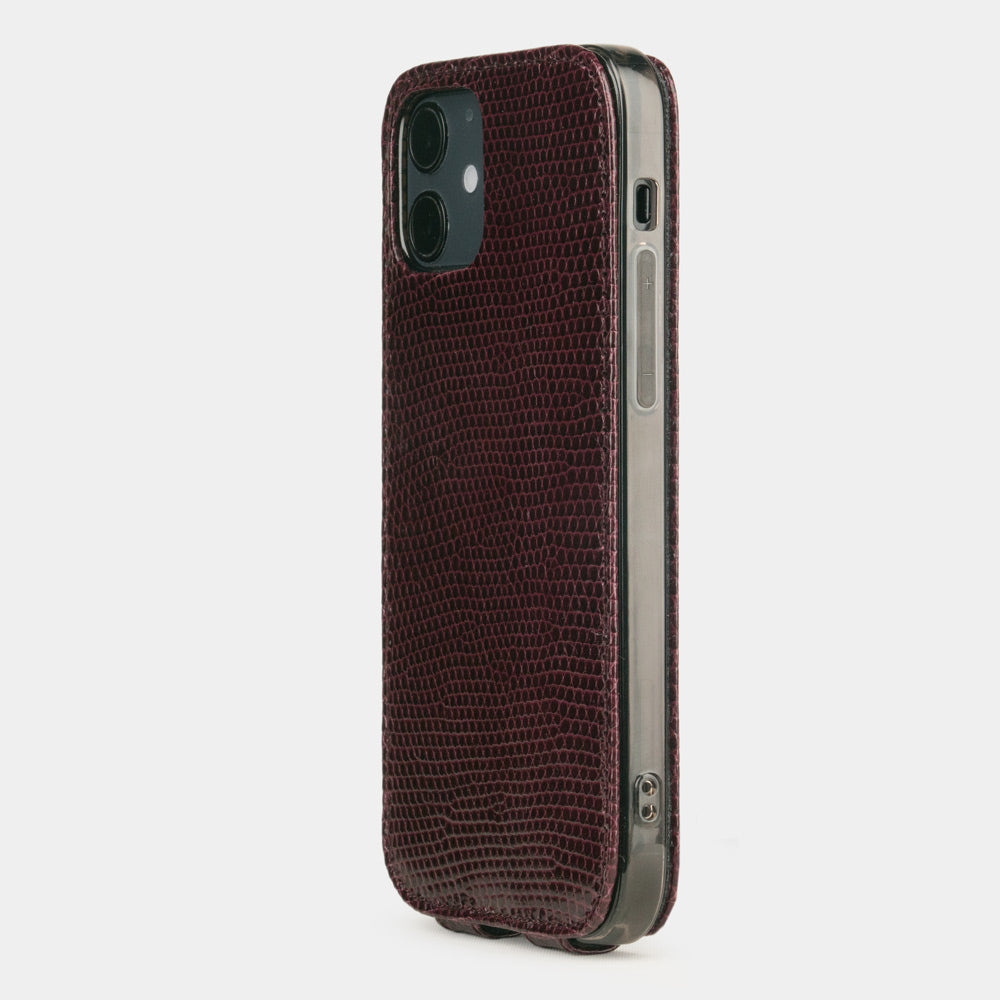 case iPhone 12 mini lizard bordeaux | Marcel Robert