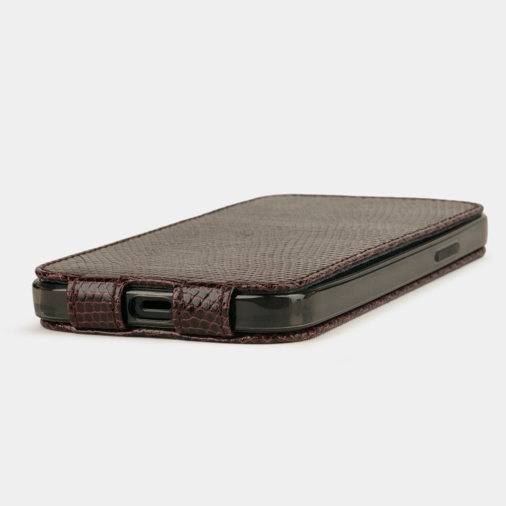 case iPhone 12 mini lizard bordeaux | Marcel Robert