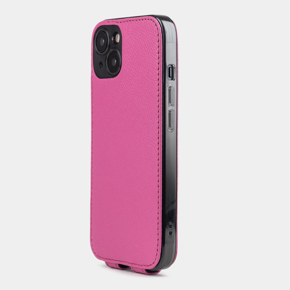 cover iPhone 15 pelle fucsia