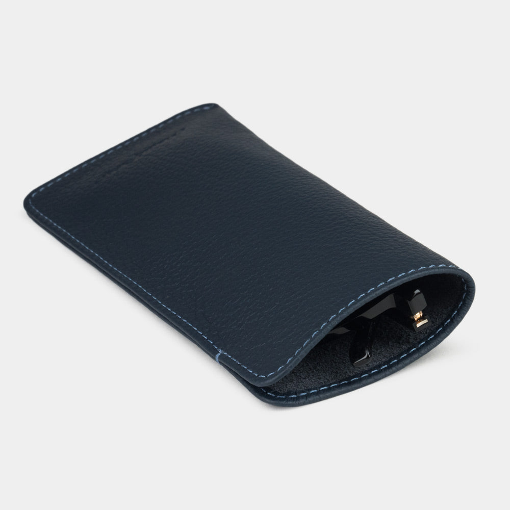 Lederbrillen Etui Pocket Blau