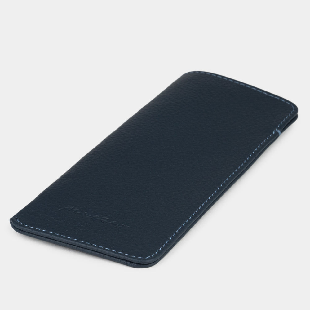 Lederbrillen Etui Pocket Blau