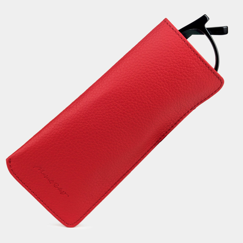 glasses pouch Pocket leather red