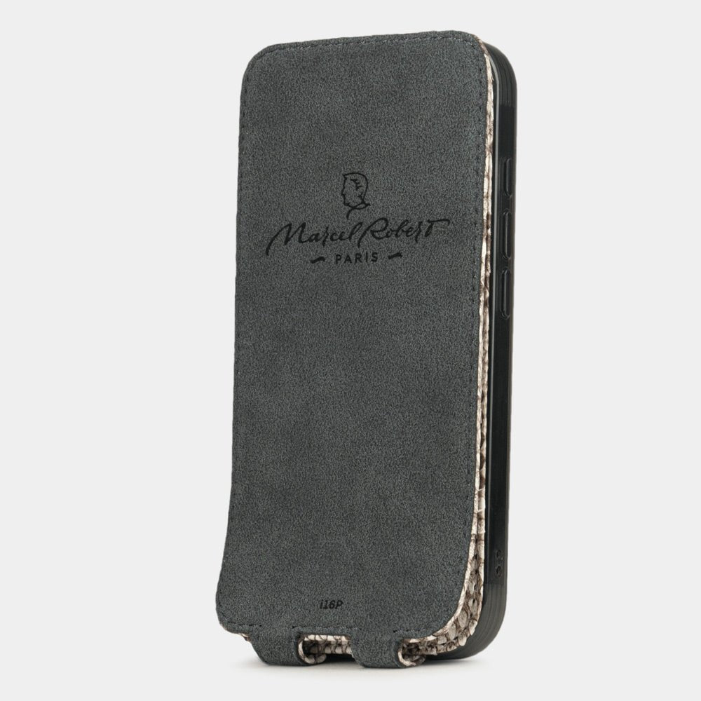 Natural Python Leather Case for iPhone 16 Pro | Marcel Robert - 4