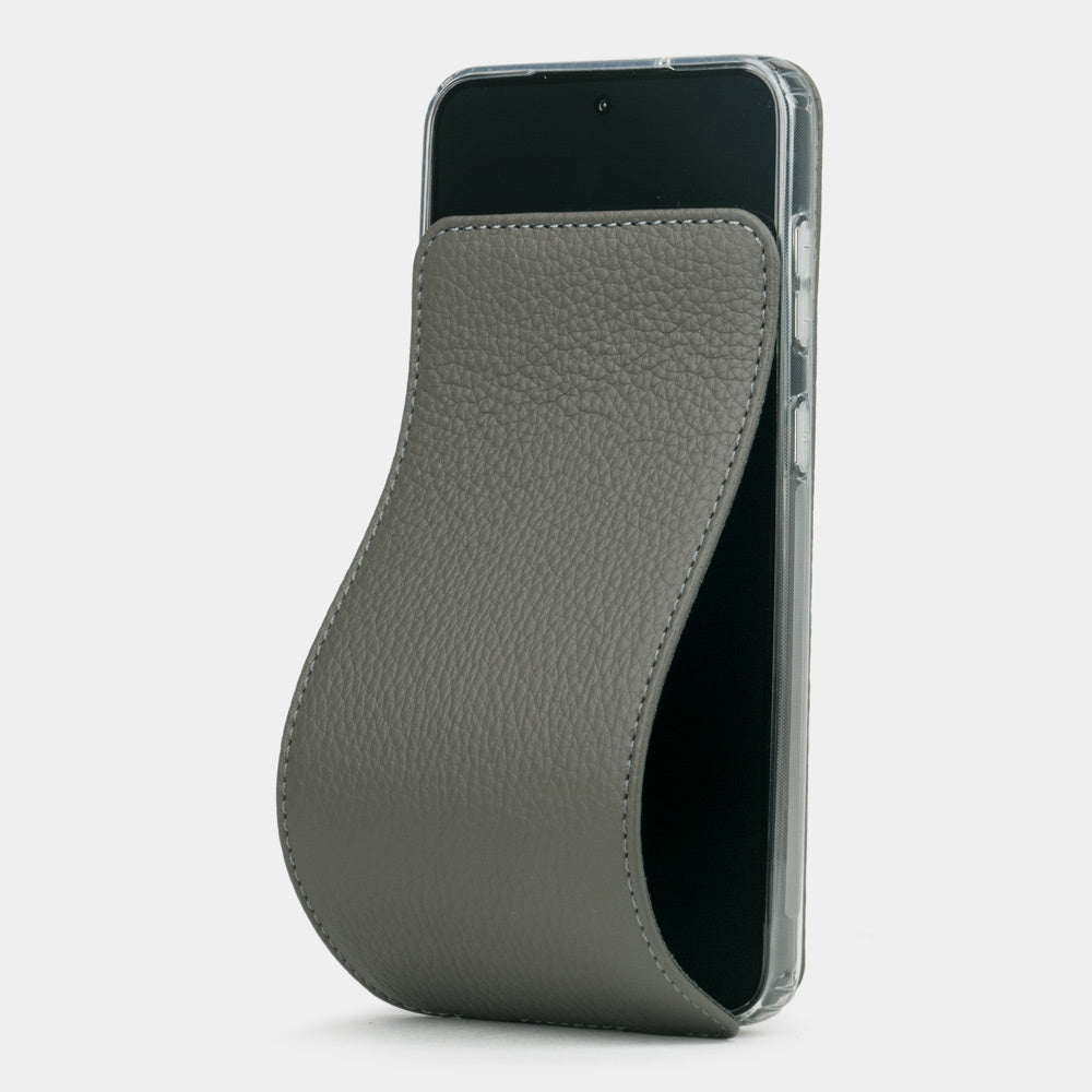 Premium Leather Flip Case Galaxy S23 Grey | Marcel Robert - 0