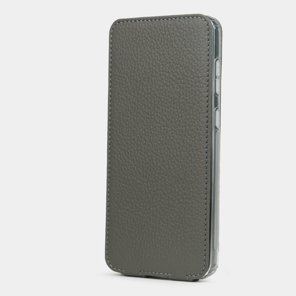 Premium Leather Flip Case Galaxy S23 Grey | Marcel Robert - 2