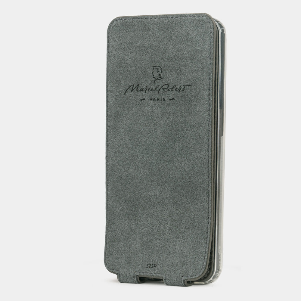 Premium Leather Flip Case Galaxy S23 Grey | Marcel Robert - 3