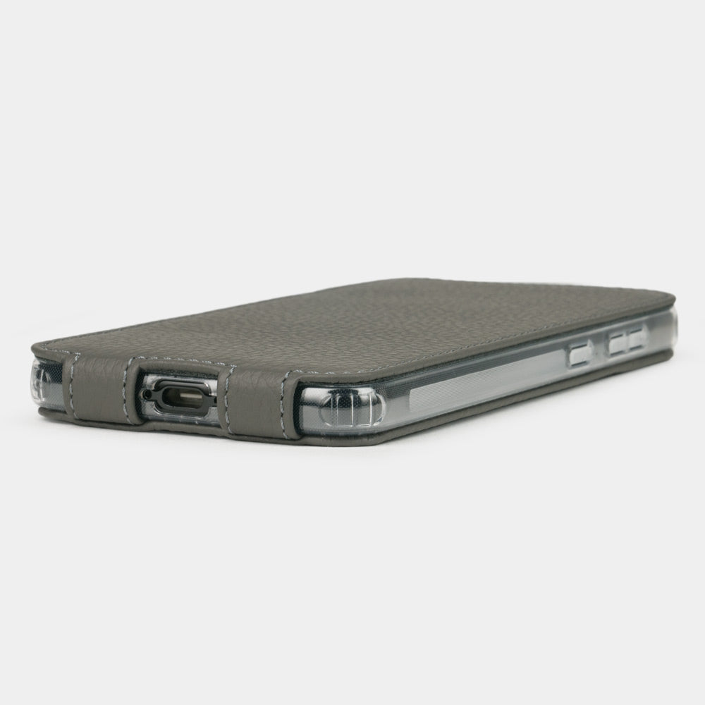 Premium Leather Flip Case Galaxy S23 Grey | Marcel Robert - 5