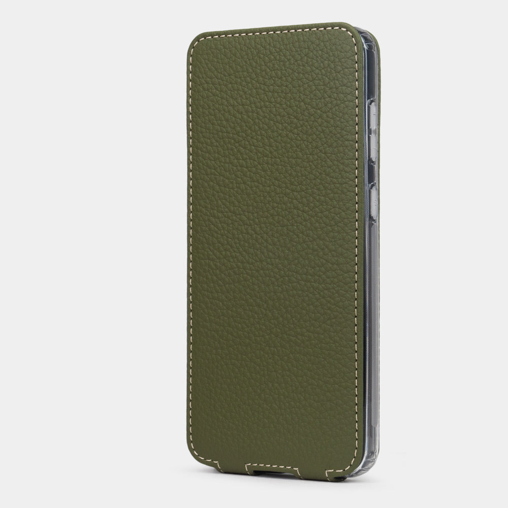 Premium Leather Flip Case Galaxy S23 Green | Marcel Robert - 1