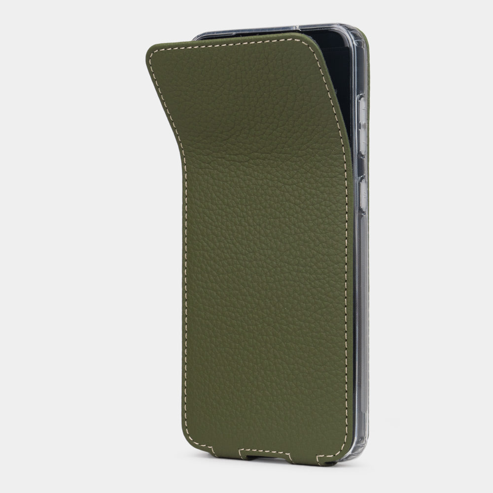 Premium Leather Flip Case Galaxy S23 Green | Marcel Robert - 2