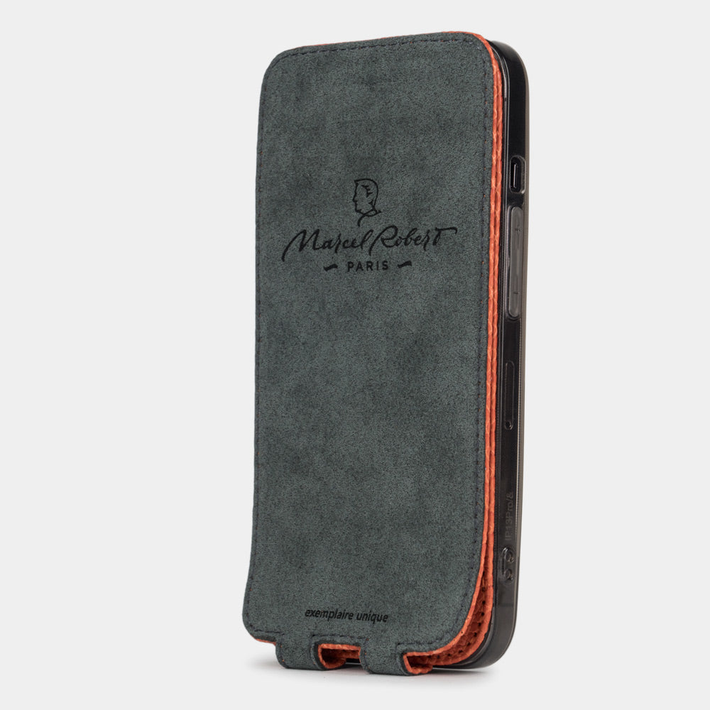 Luxury Lizard Case iPhone 13 Pro Orange | Marcel Robert - 3