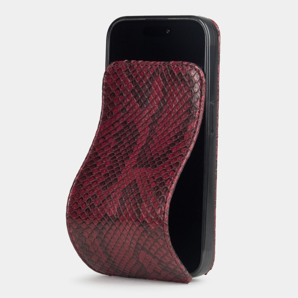 Coque iPhone 18 Pro & iPhone 17 Pro cuir python – rabat magnétique souple & MagSafe