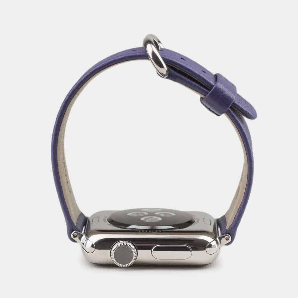 Leather Strap Apple Watch 45/46mm Purple | Marcel Robert - 10