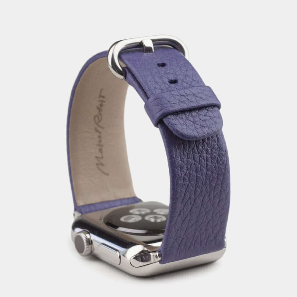 Leather Strap Apple Watch 45/46mm Purple | Marcel Robert - 12