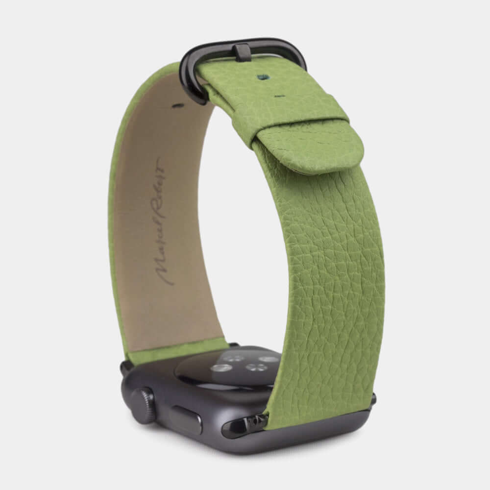 Leather Strap Apple Watch 45/46mm Olive | Marcel Robert - 10